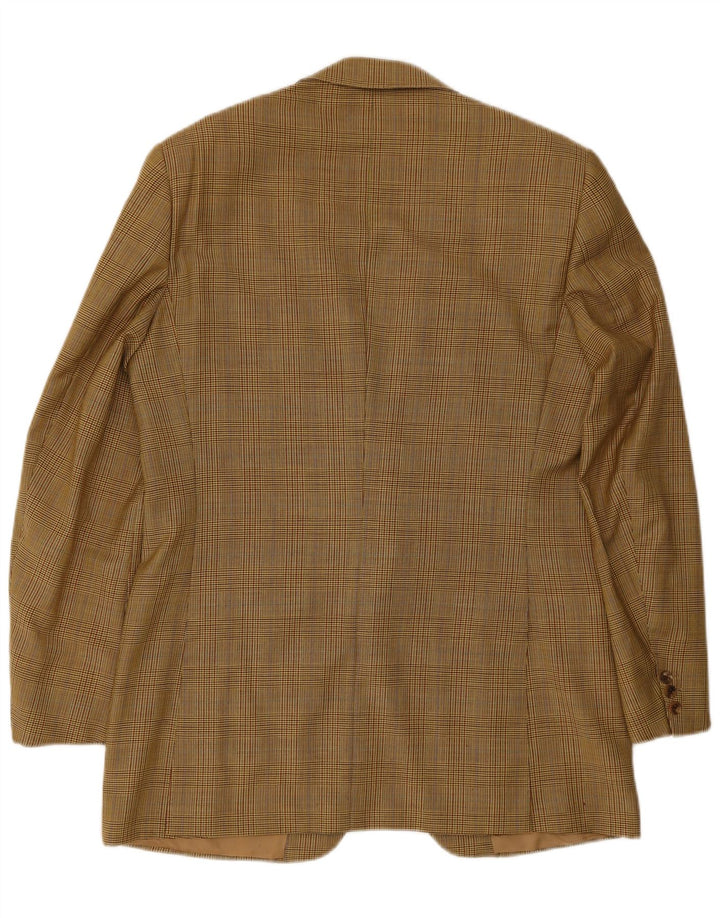Giacca blazer da uomo a 2 bottoni Gieves & Hawkes UK 42 XL lana pied de poule marrone
