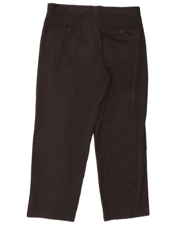Pantaloni chino dritti da golf da uomo Izod W36 L30 in cotone nero
