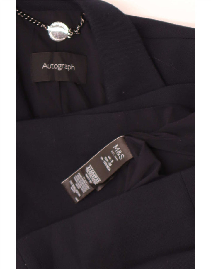 Giacca blazer autografa da donna Marks & Spencer UK 8 piccola blu navy