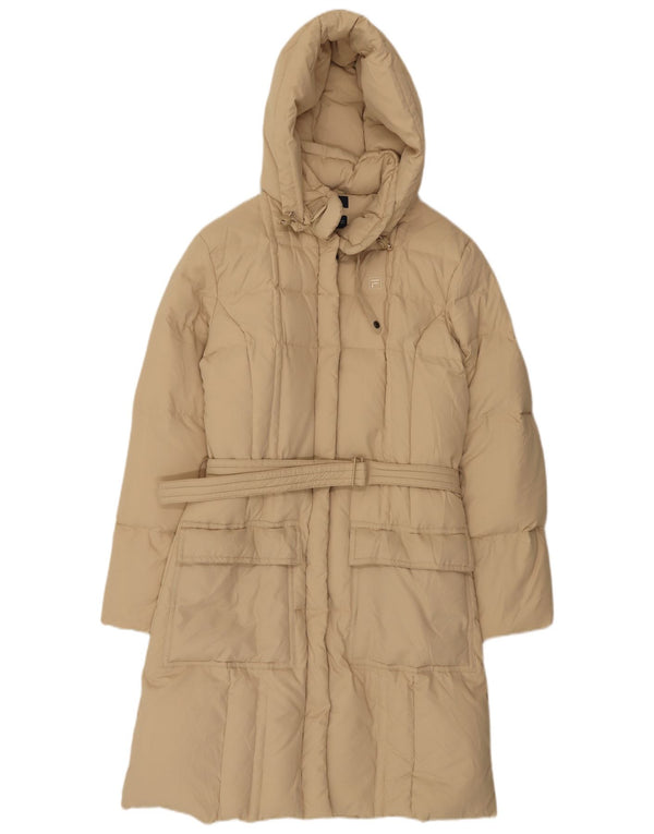 Cappotto imbottito con cappuccio da donna Fila UK 12 Poliestere beige medio