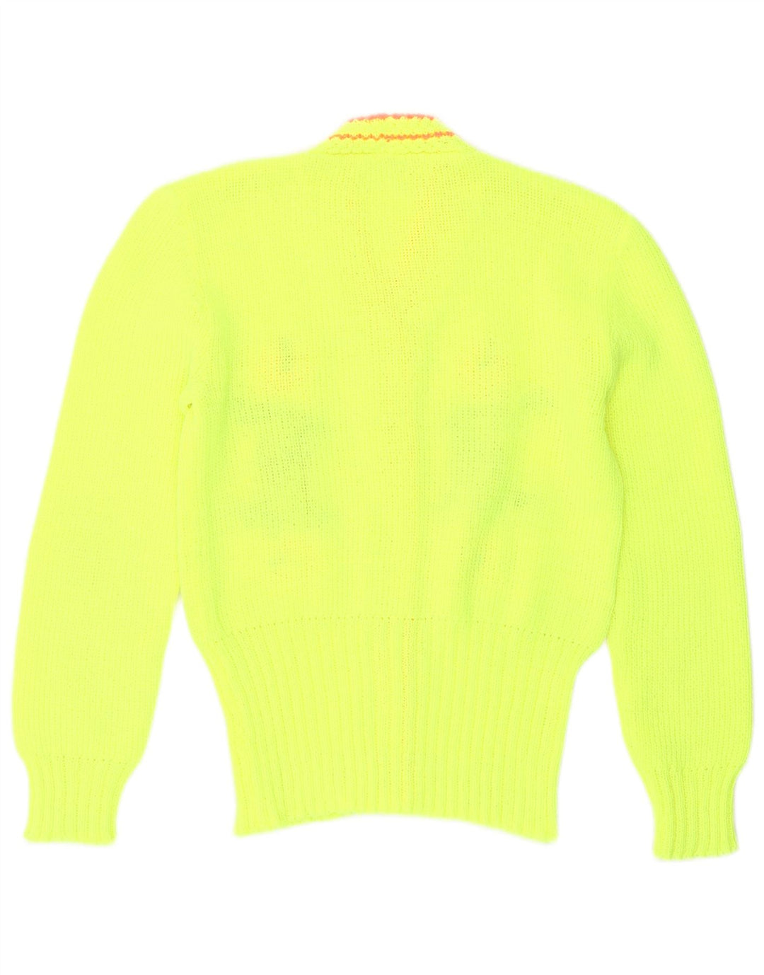 Maglione cardigan da donna vintage UK 14 verde medio floreale