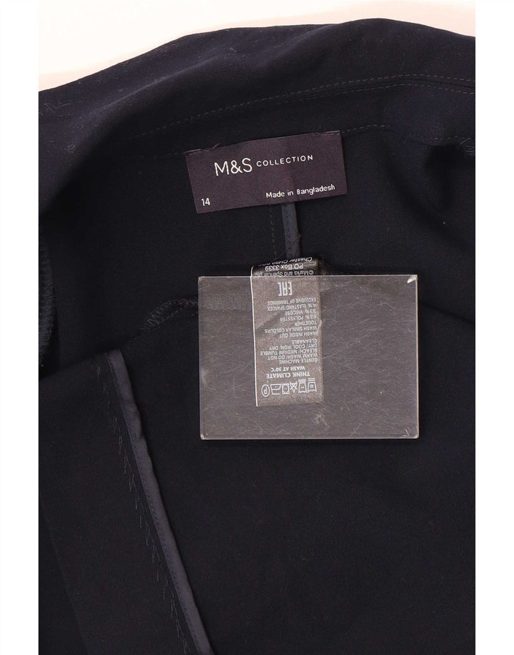 Giacca blazer aperta con maniche a 3/4 Marks & Spencer da donna UK 14 blu navy medio
