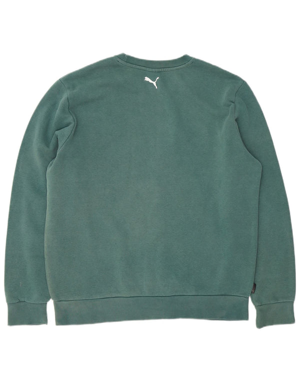 Felpa grafica da uomo Puma Maglione grande cotone verde