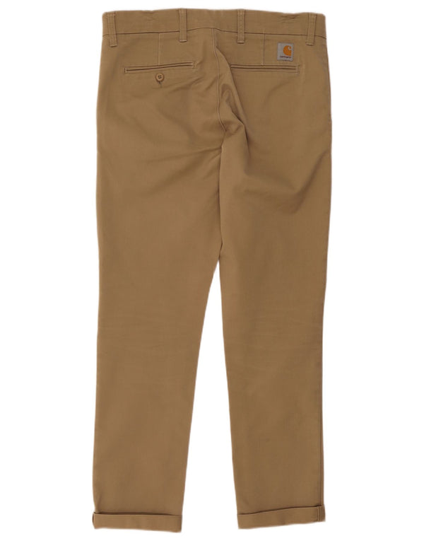 Pantaloni chino slim fit da uomo Carhartt W33 L32 in cotone beige