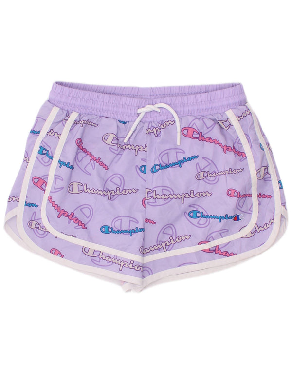Pantaloncini sportivi grafici per ragazze Champion 10-11 anni in poliestere viola