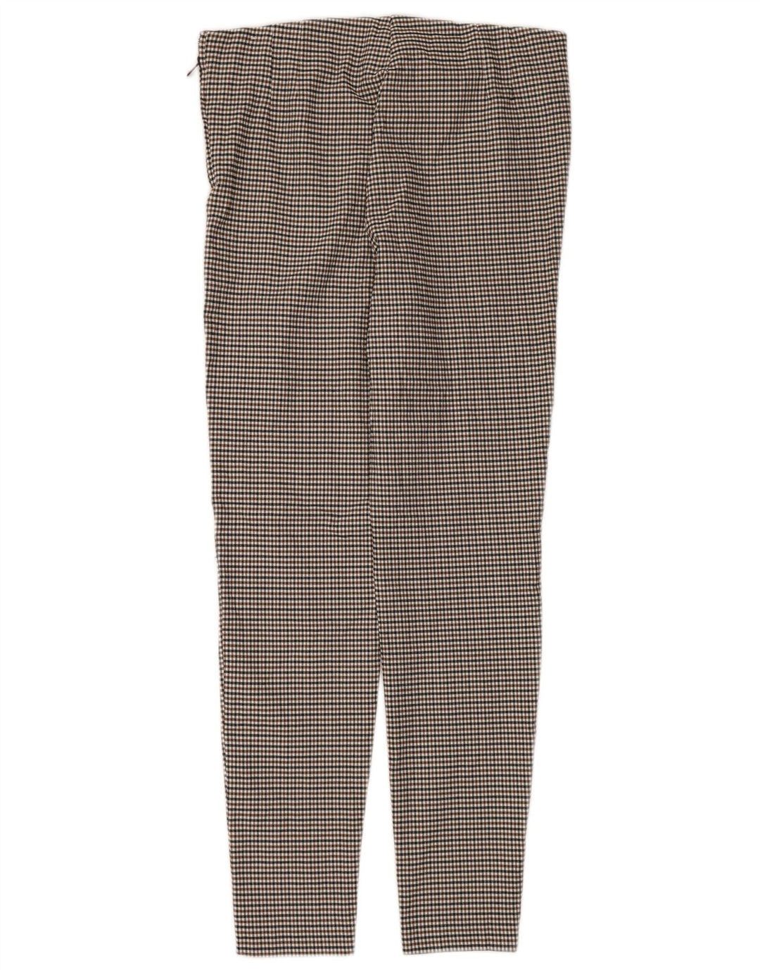 Leggings Zara da donna UK 18 XL viscosa pied de poule marrone