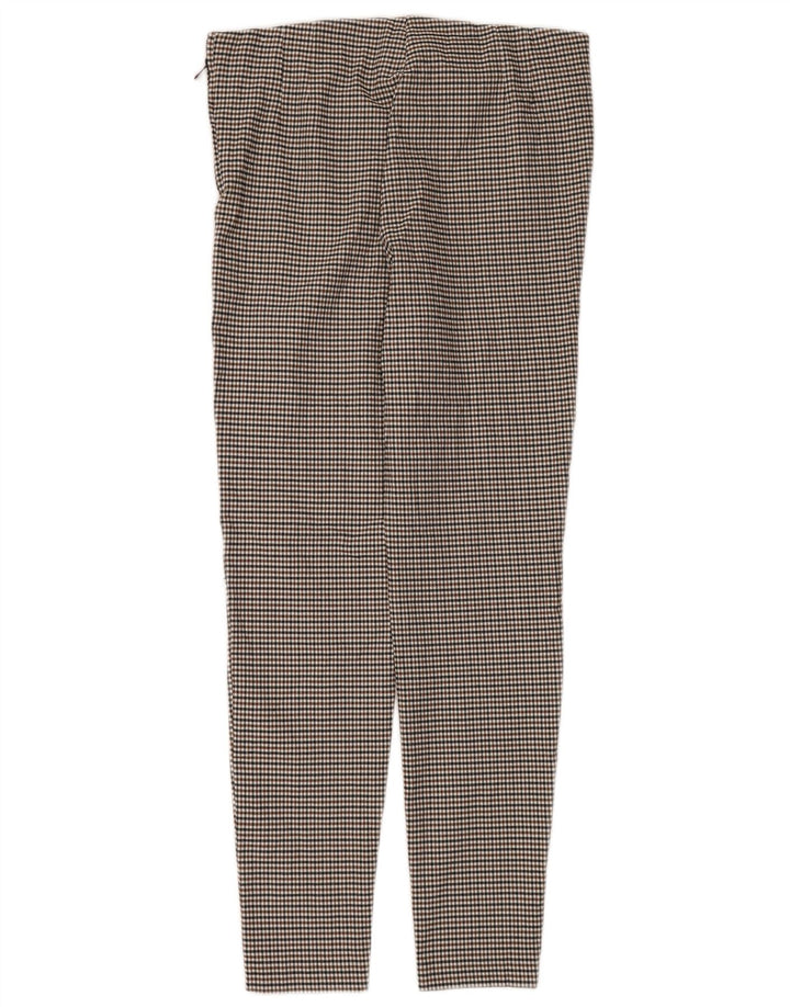 Leggings Zara da donna UK 18 XL viscosa pied de poule marrone