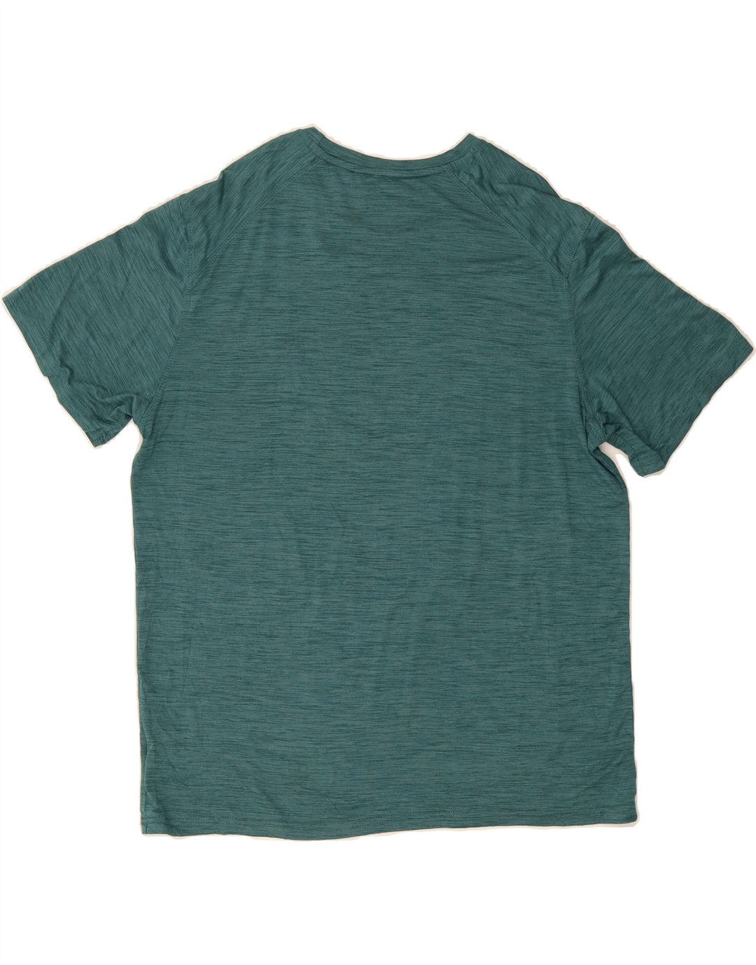 EDDIE BAUER Mens T-Shirt Top Large Green Flecked Polyester Vintage Eddie Bauer and Second-Hand Eddie Bauer from Messina Hembry 