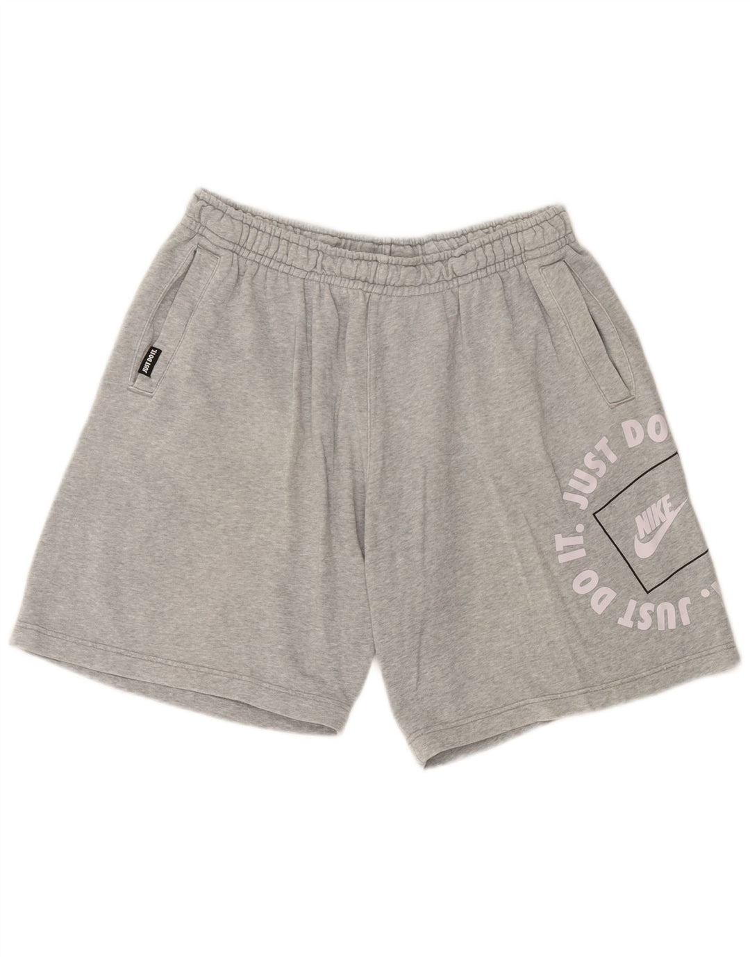 Pantaloncini sportivi Nike da uomo con grafica grande, cotone chiazzato grigio
