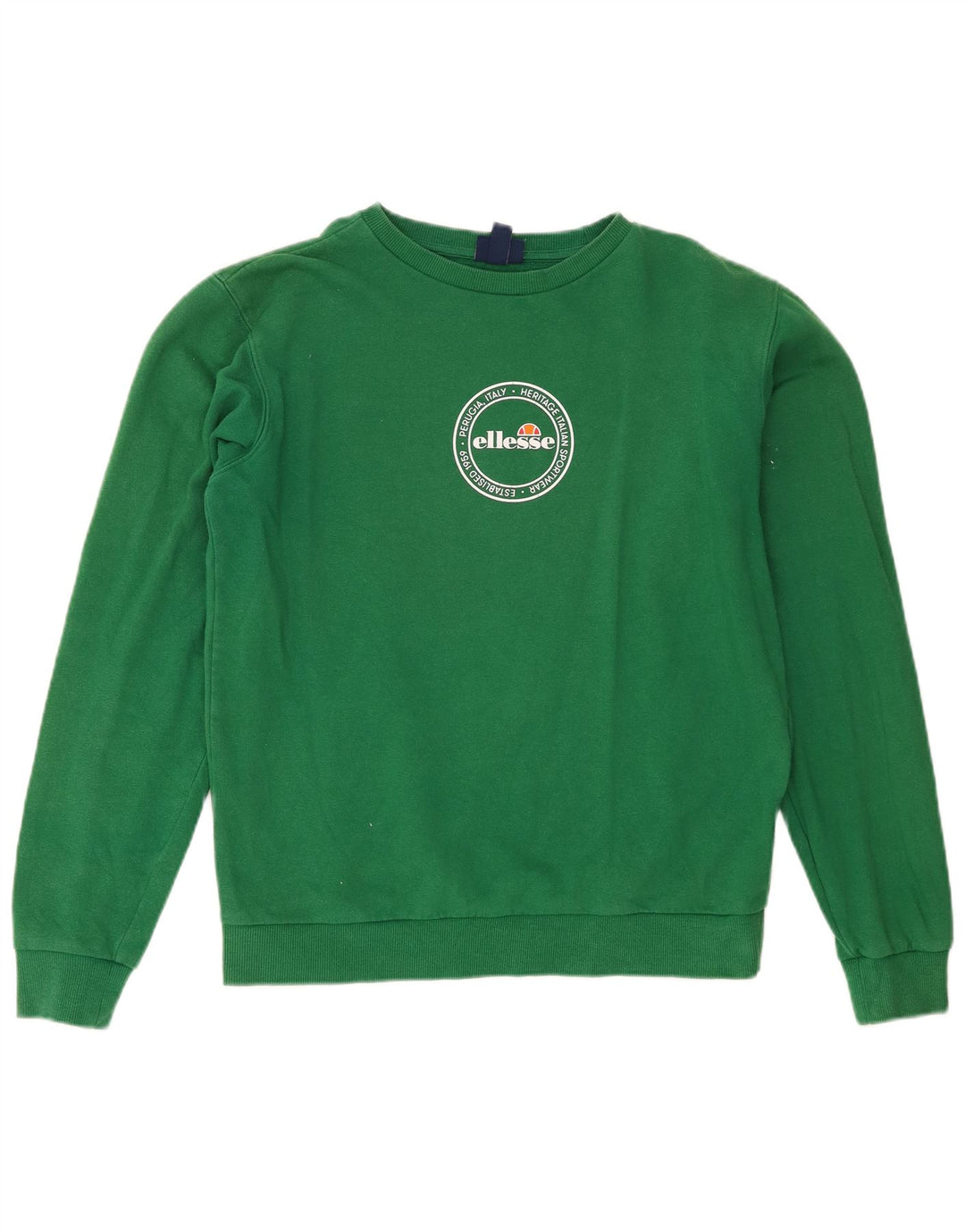Felpa oversize con grafica da donna Ellesse, maglione UK 8 piccolo verde