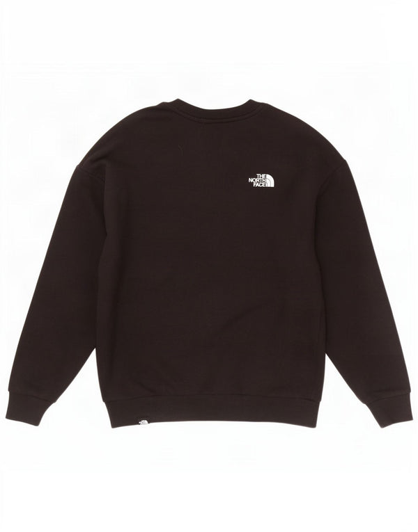 Felpa grafica da donna The North Face Jumper UK 14 Medium Black Cotton