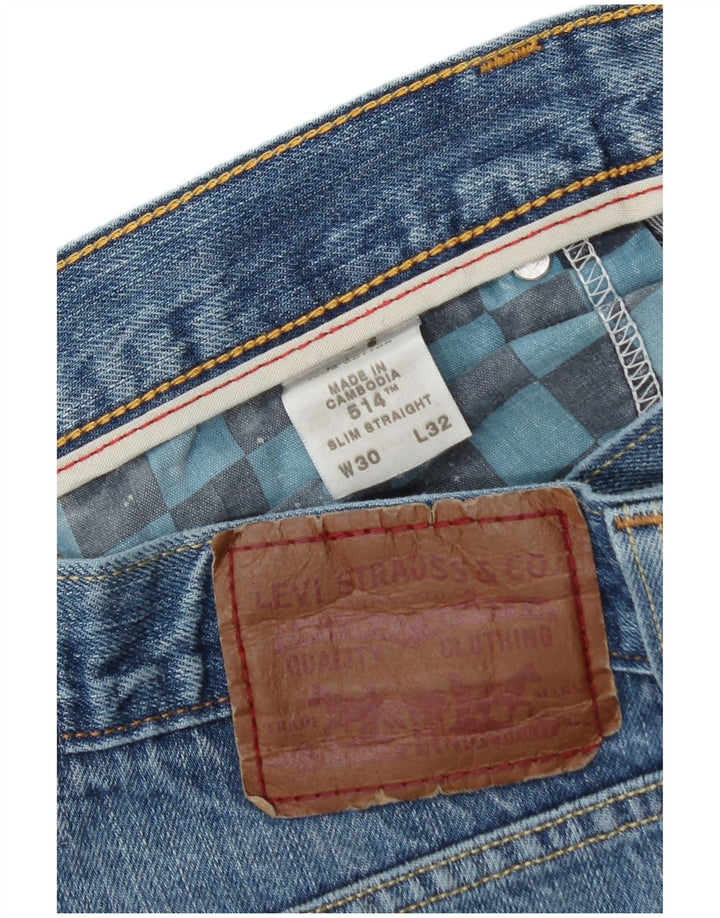 Levi's Uomo 514 Jeans dritti W30 L30 Cotone Blu