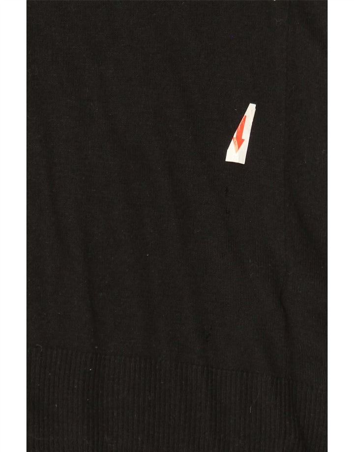Maglione Zara da donna con scollo a V UK 12 viscosa nera media