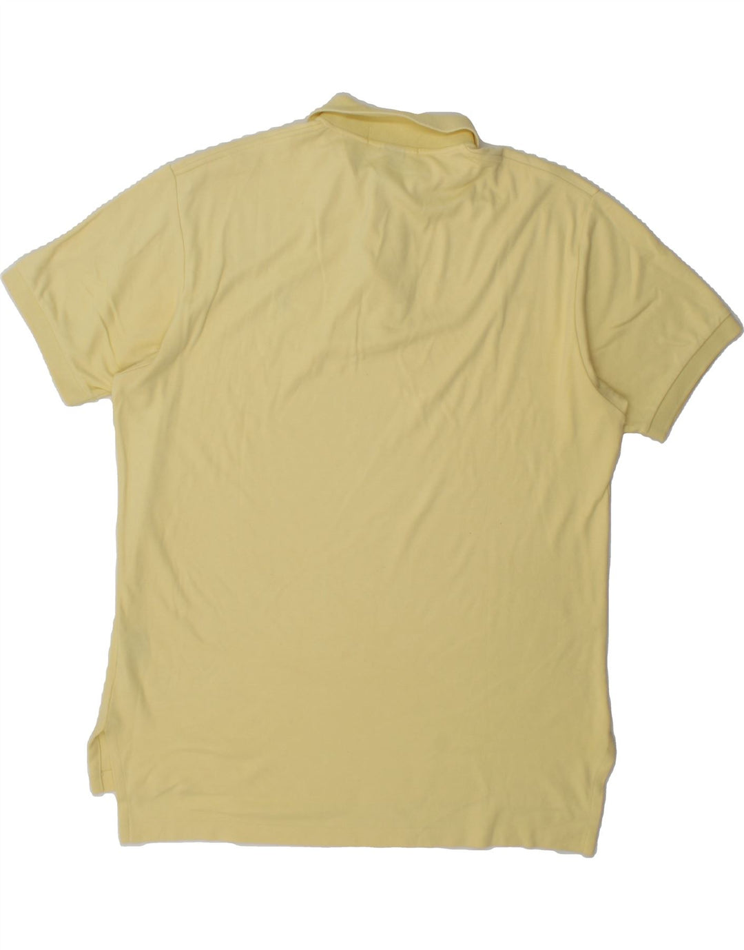 POLO RALPH LAUREN Mens Polo Shirt Medium Yellow Cotton Vintage Polo Ralph Lauren and Second-Hand Polo Ralph Lauren from Messina Hembry 
