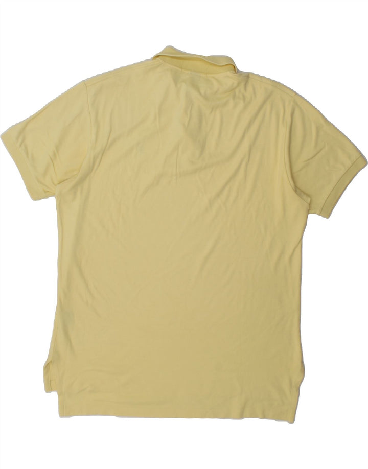 POLO RALPH LAUREN Mens Polo Shirt Medium Yellow Cotton Vintage Polo Ralph Lauren and Second-Hand Polo Ralph Lauren from Messina Hembry 