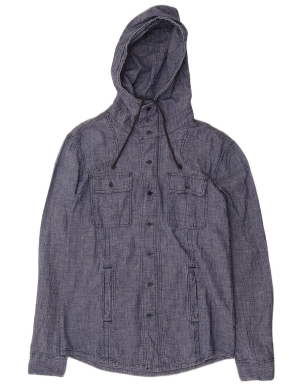 Camicia con cappuccio da uomo Calvin Klein Jeans XL in cotone blu