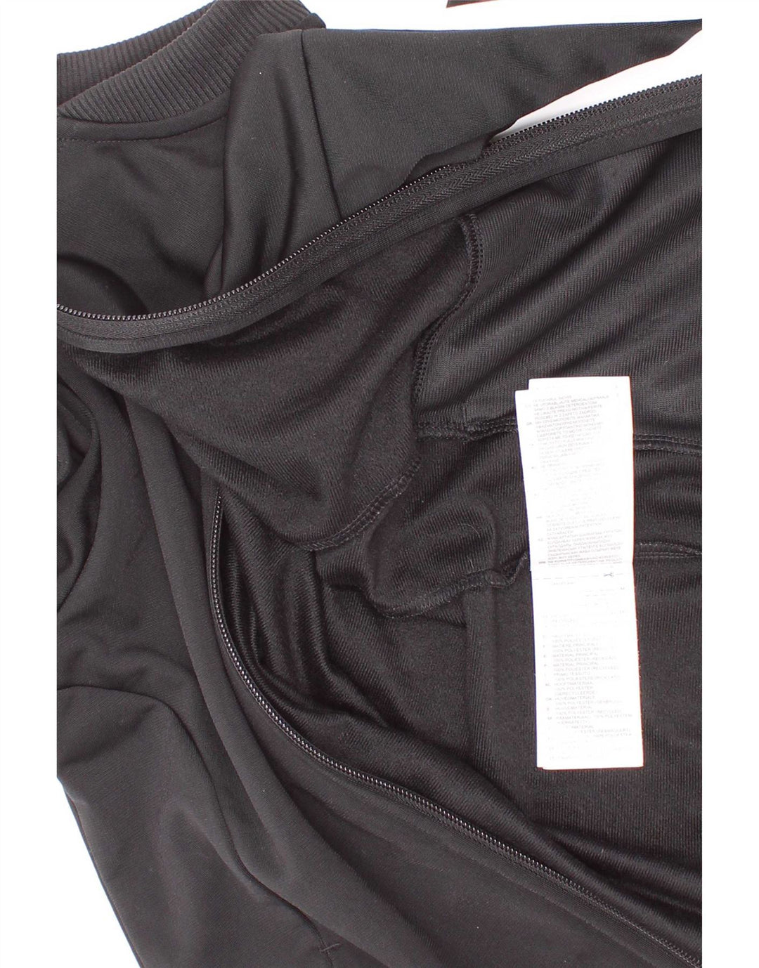 Giacca Top Tuta Adidas Bambina 7-8 Anni Poliestere Gessato Nero