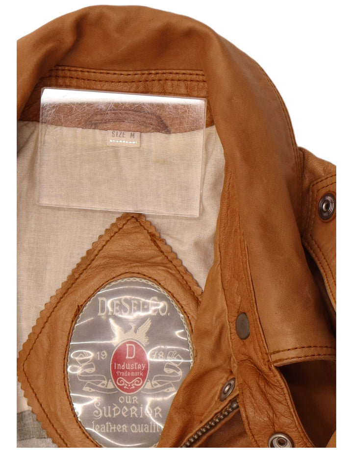 Giacca in pelle da uomo Diesel UK 38 Pelle beige media