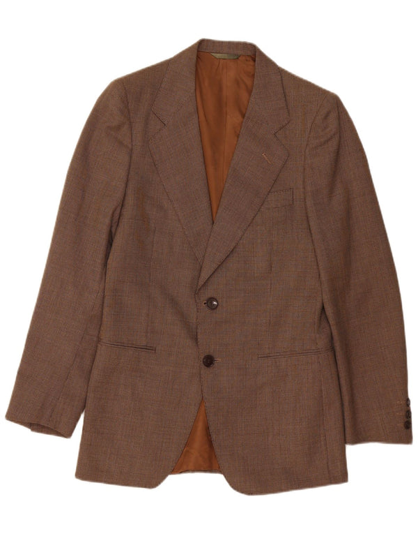 Giacca blazer vintage da uomo a 2 bottoni IT 48 poliestere marrone medio