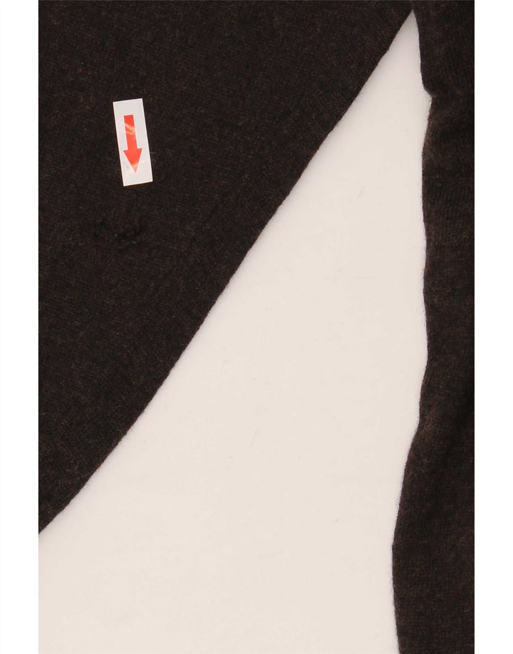 Maglione maglione con scollo a V da uomo Tommy Hilfiger XL lana d'agnello marrone