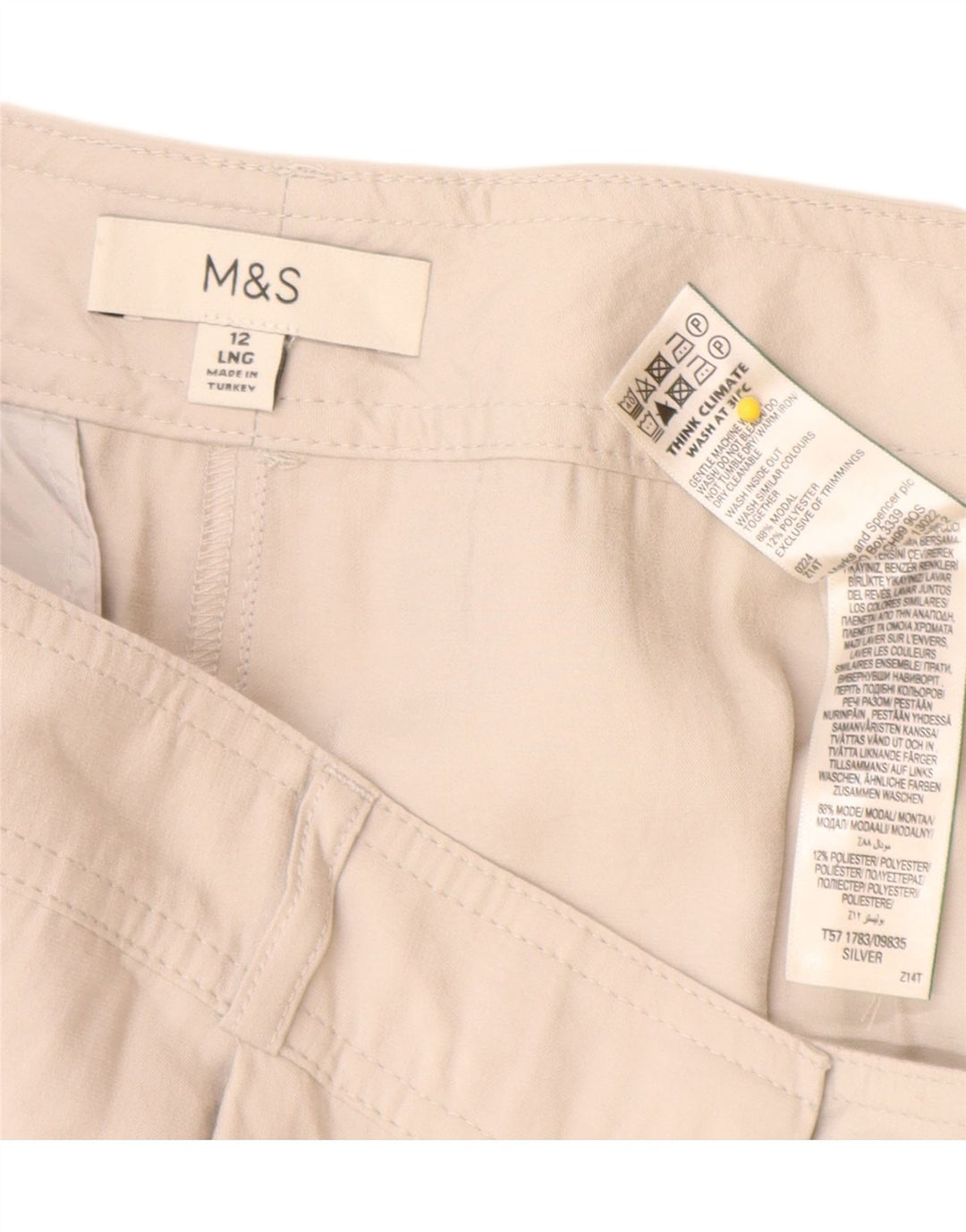 Pantaloni cargo da jogging da donna Marks & Spencer UK 12 Medium W30 L32 Grigio