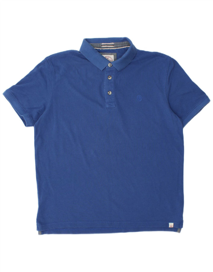 Polo da uomo Fat Face XL in cotone blu