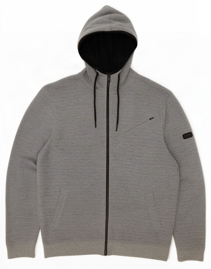 Maglione con cappuccio e zip da uomo Barbour grande poliestere grigio