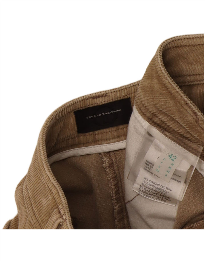 Pantaloni da donna in velluto a coste bootcut Sergio Tacchini IT 42 medio W32 L26 Beige