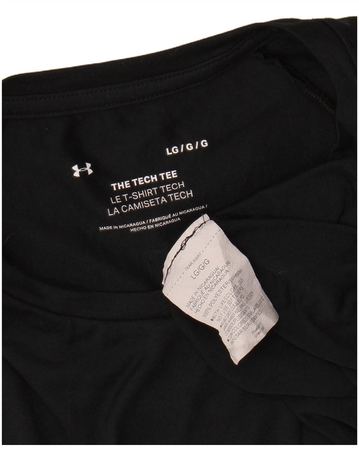 T-shirt da uomo Under Armour Top grande in poliestere nero