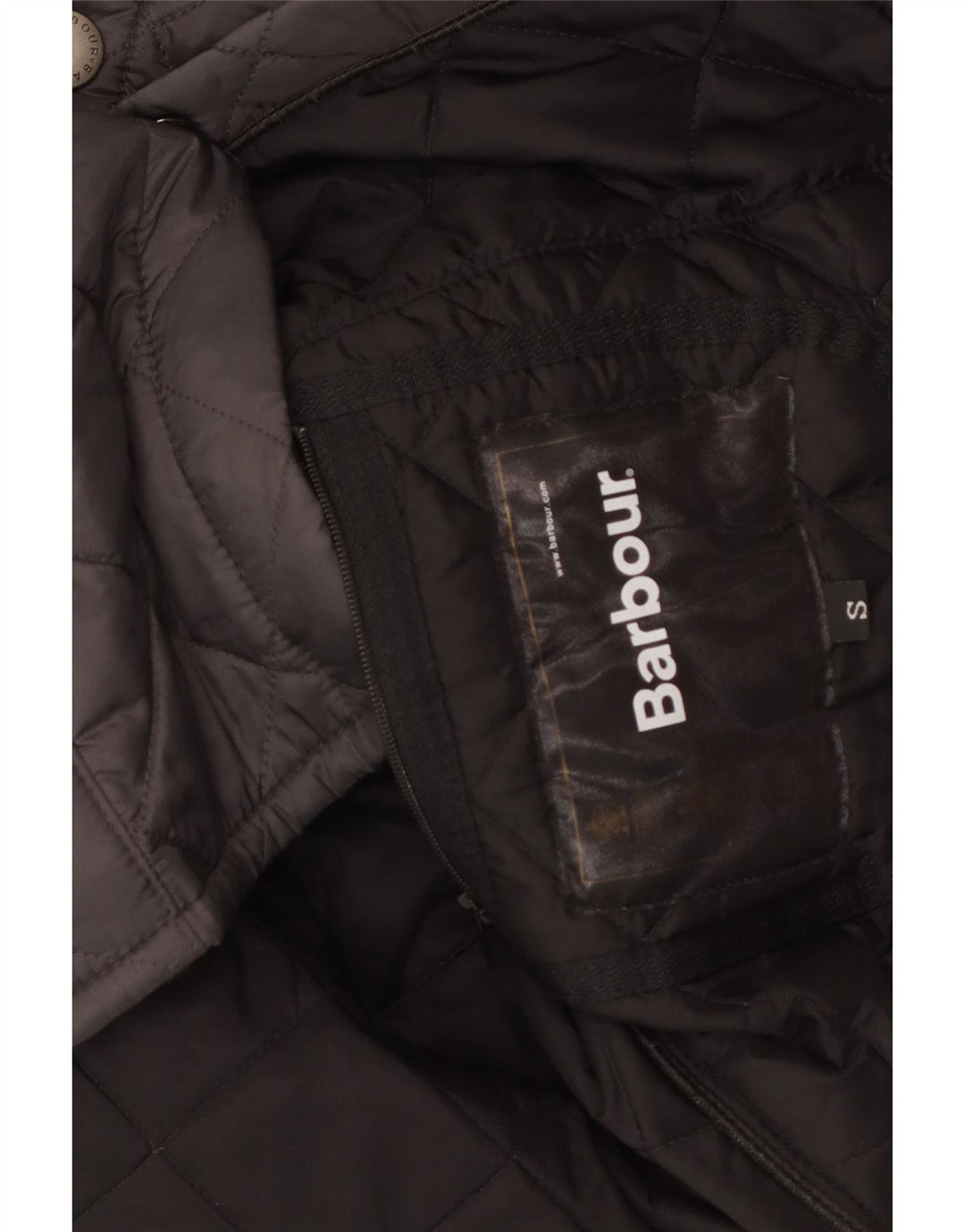 Barbour Uomo Giacca trapuntata vestibilità ampia UK 36 Small Nero Poliammide