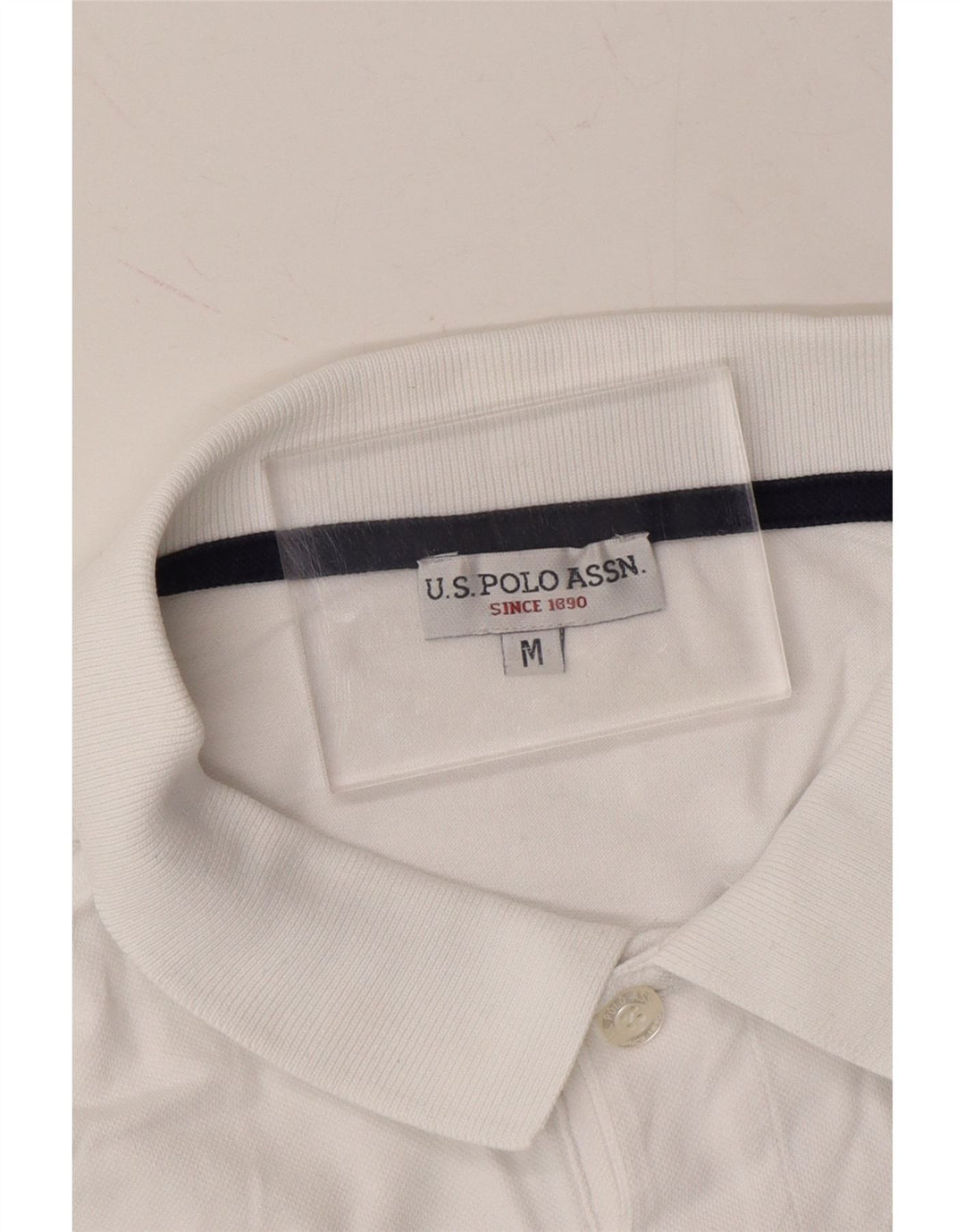 U.S. POLO ASSN. Mens Polo Shirt Medium White Vintage U.S. Polo Assn. and Second-Hand U.S. Polo Assn. from Messina Hembry 