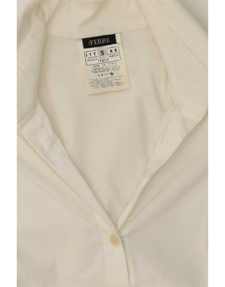 Camicetta da donna Ferre UK 10 piccola in cotone bianco