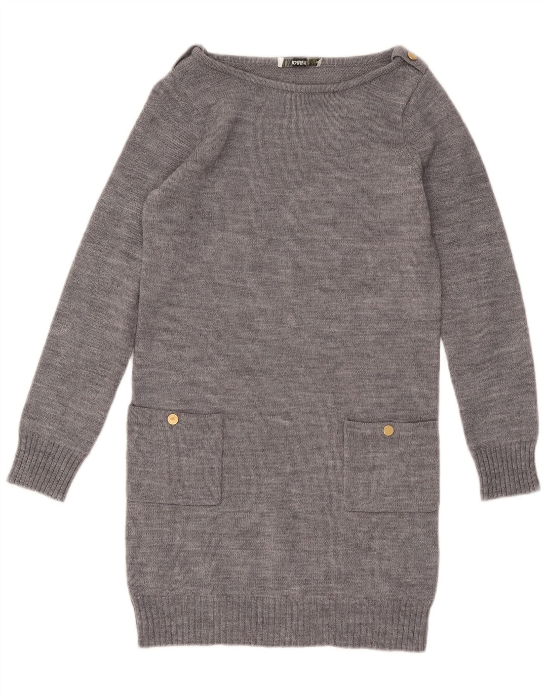 Abito maglione da donna Oasis UK 10 Small Lana screziata grigia