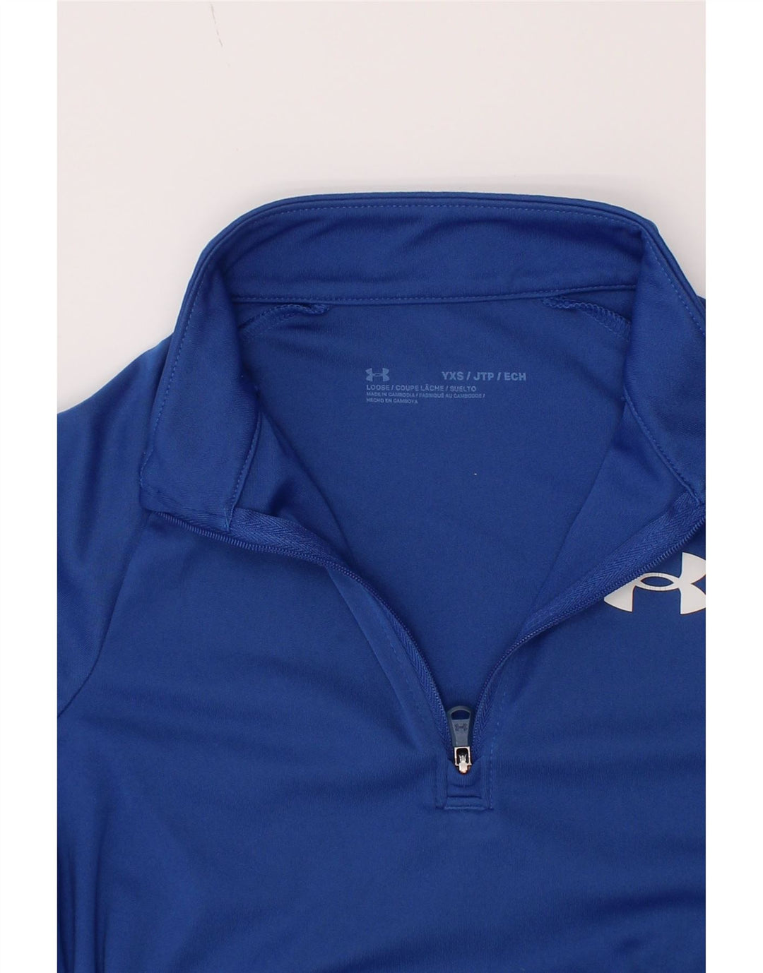 Top della tuta da ginnastica Under Armour per ragazzi con zip e collo 6-7 anni XS Blu