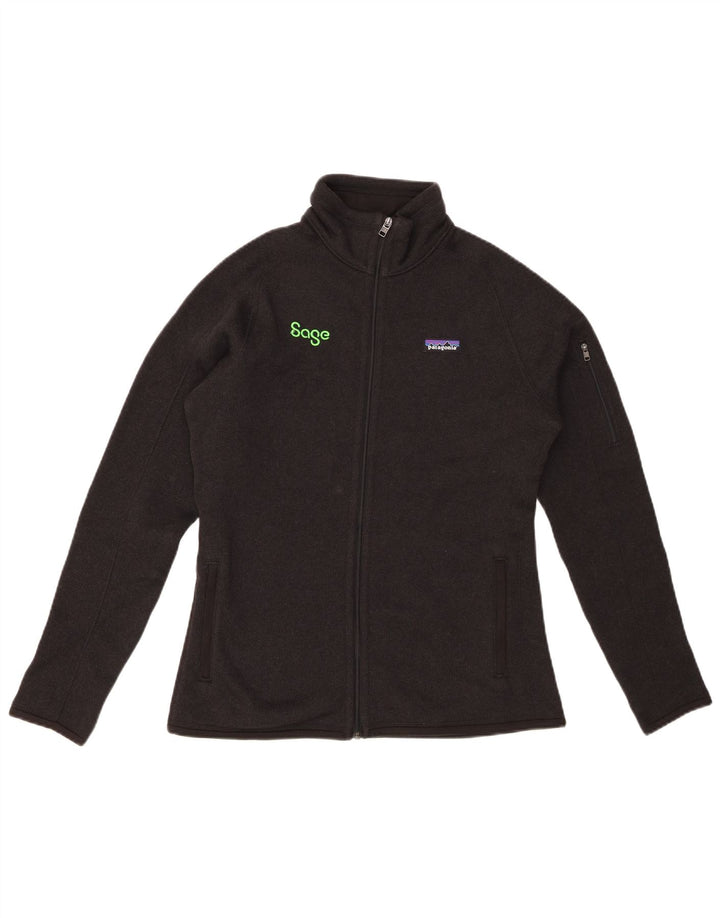 PATAGONIA Giacca da tuta da donna UK 14 Medium Nero Poliestere