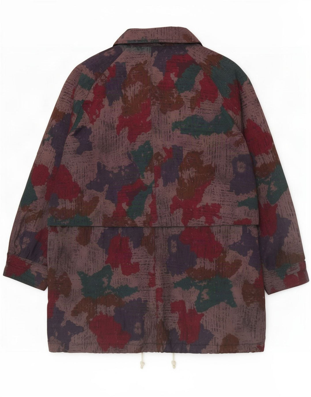 Cappotto vintage da donna con motivo astratto, giacca a vento UK 24 4XL Multicolor