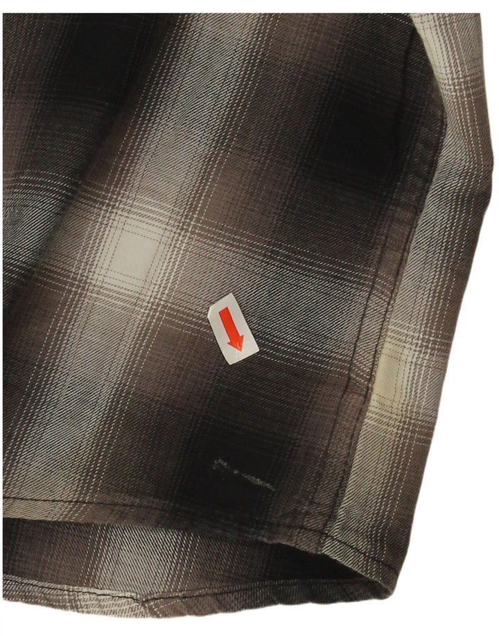Camicia slim da uomo Wrangler grande cotone scozzese nero