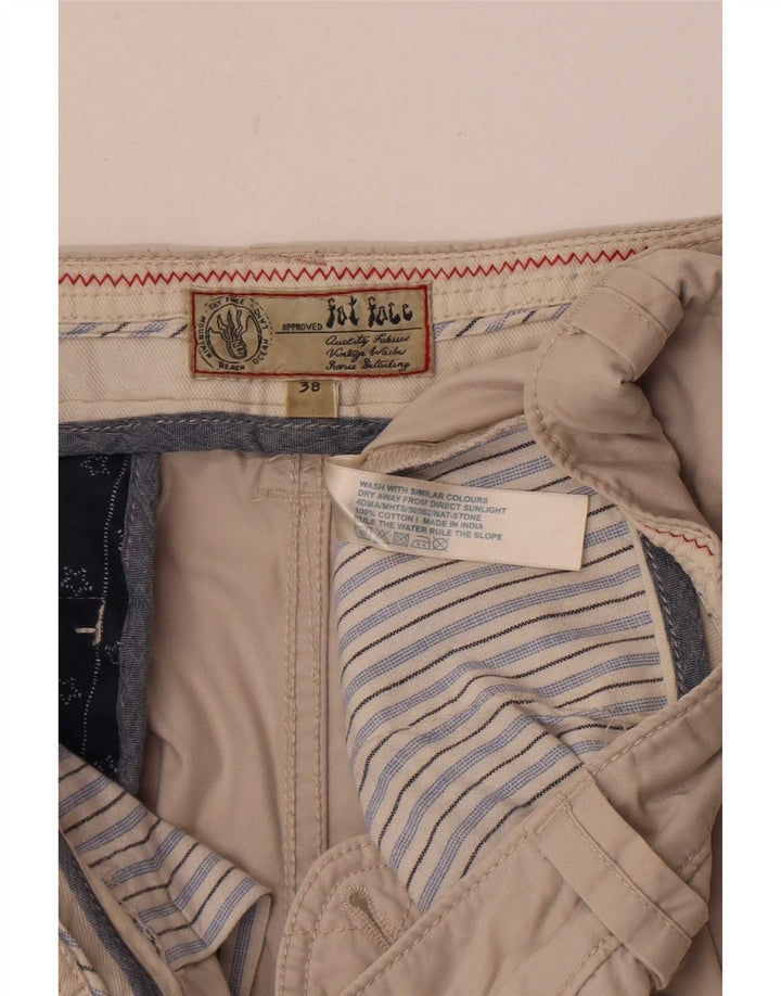 Pantaloncini chino da uomo Fat Face W38 XL in cotone beige