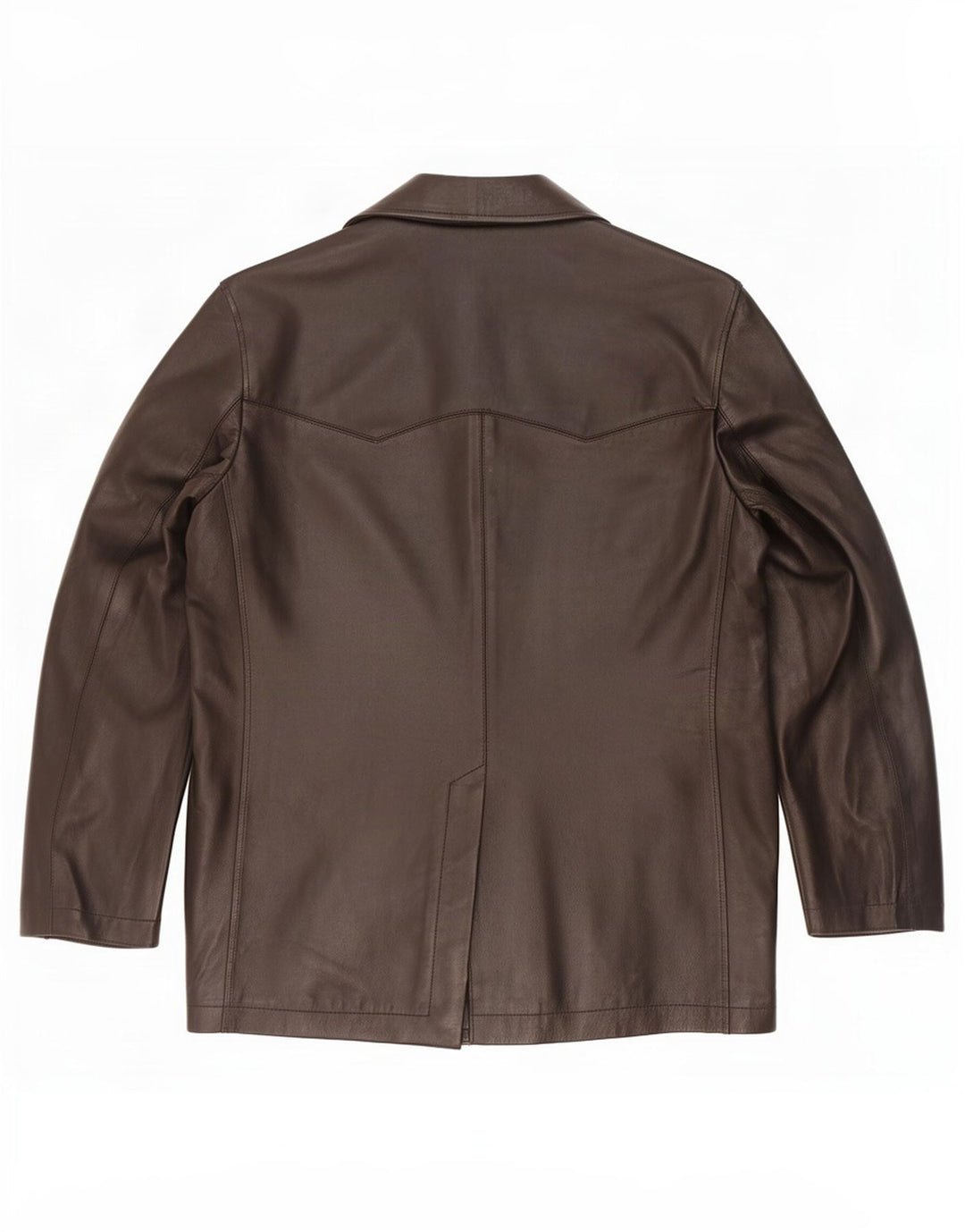 Giacca blazer in pelle vintage da uomo a 3 bottoni UK 38 media nera