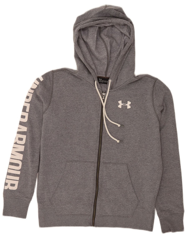 Felpa con cappuccio e zip grafica da donna Under Armour UK 8 Small Grey Sports
