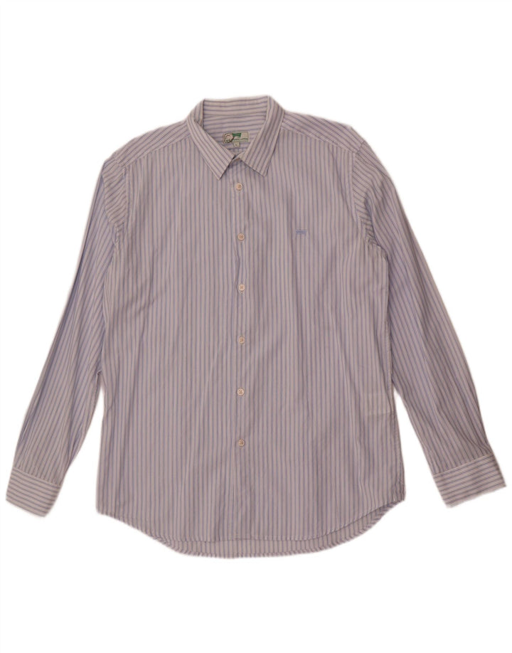 Camicia Carrera Uomo Cotone Righe Grandi Blu