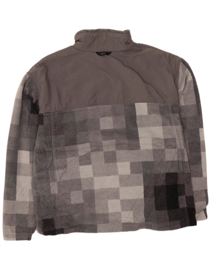 Giacca in pile Interchange da uomo COLUMBIA UK 44 2XL Poliestere geometrico grigio