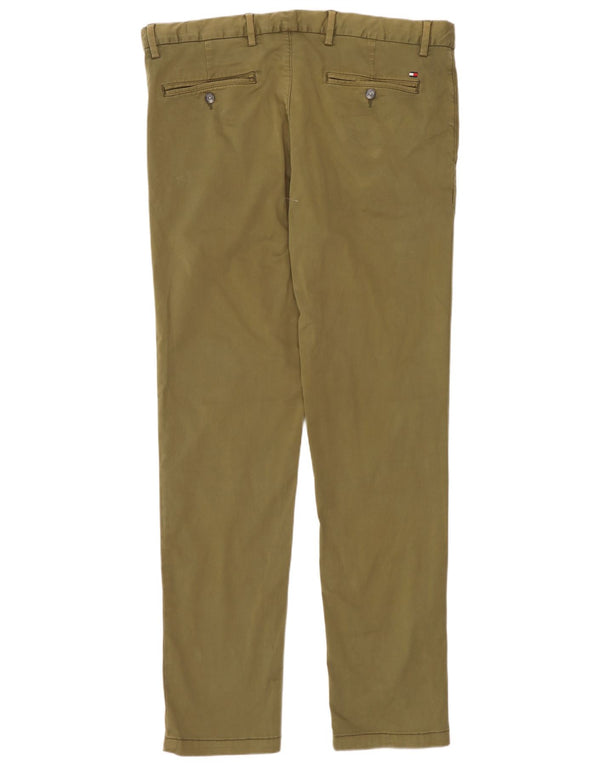 Tommy Hilfiger Pantaloni chino slim da uomo W36 L32 Cotone kaki