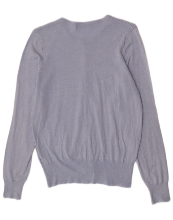 Maglione cardigan da donna Marks & Spencer UK 14 Viscosa blu medio