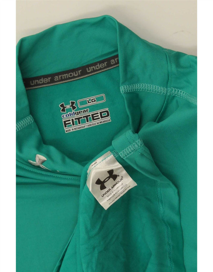 Under Armour Mens Heat Gear Top manica lunga grande poliestere verde