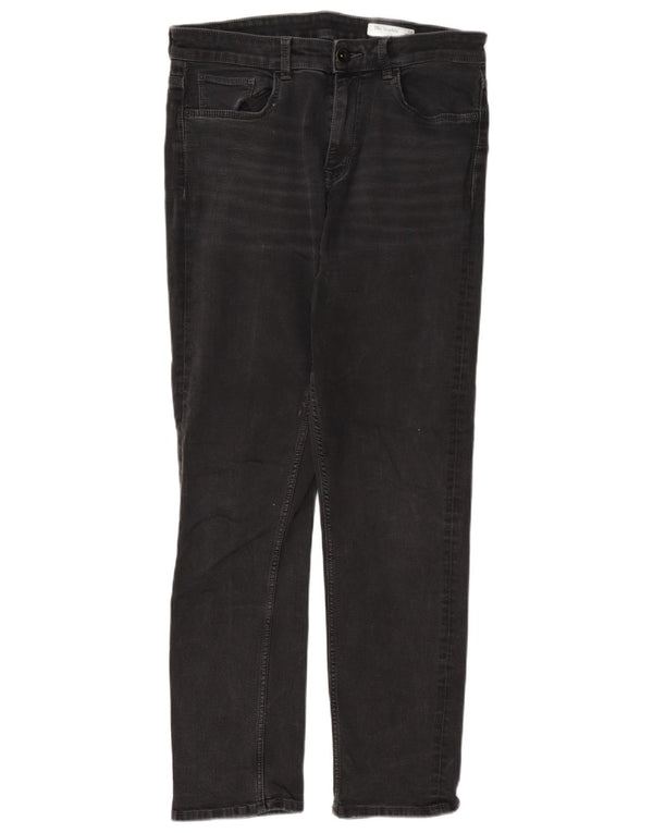 Marks & Spencer Donna The Sophia Straight Jeans UK14 Large W34 L29 Nero