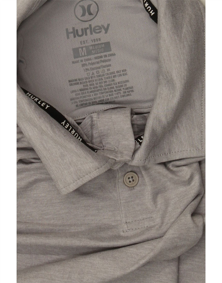 HURLEY Mens Polo Shirt Medium Grey Polyester