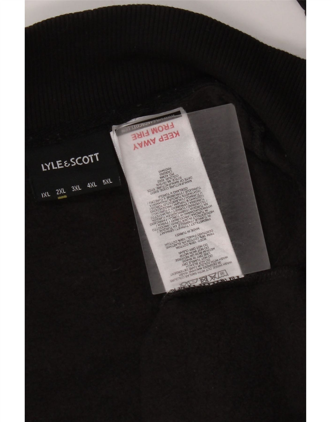 Giacca da ginnastica da uomo Lyle & Scott 2XL cotone nero