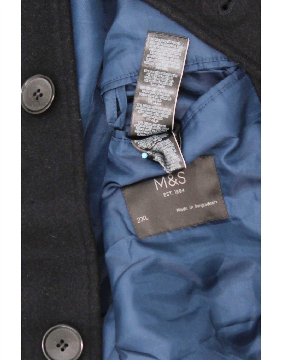 Soprabito da donna Marks & Spencer UK 20 2XL poliestere blu navy