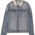 Giacca di jeans Lee Riders da uomo UK 40 Large Blu Colorblock in cotone
